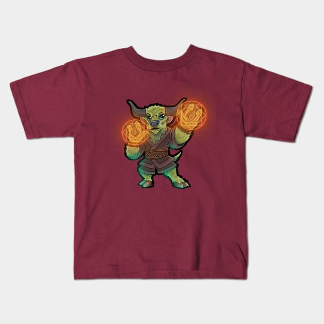 Throwing up the Horns Kids T-Shirt by Dreamfalling Studios